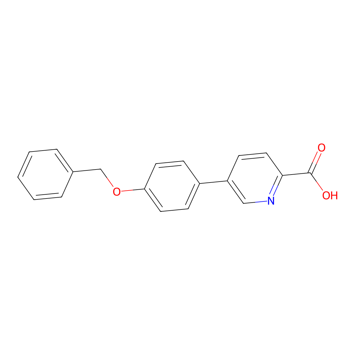 5-(4-Benzyloxyphenyl)picolinic acid molecular structure, CAS 1261991-96-1