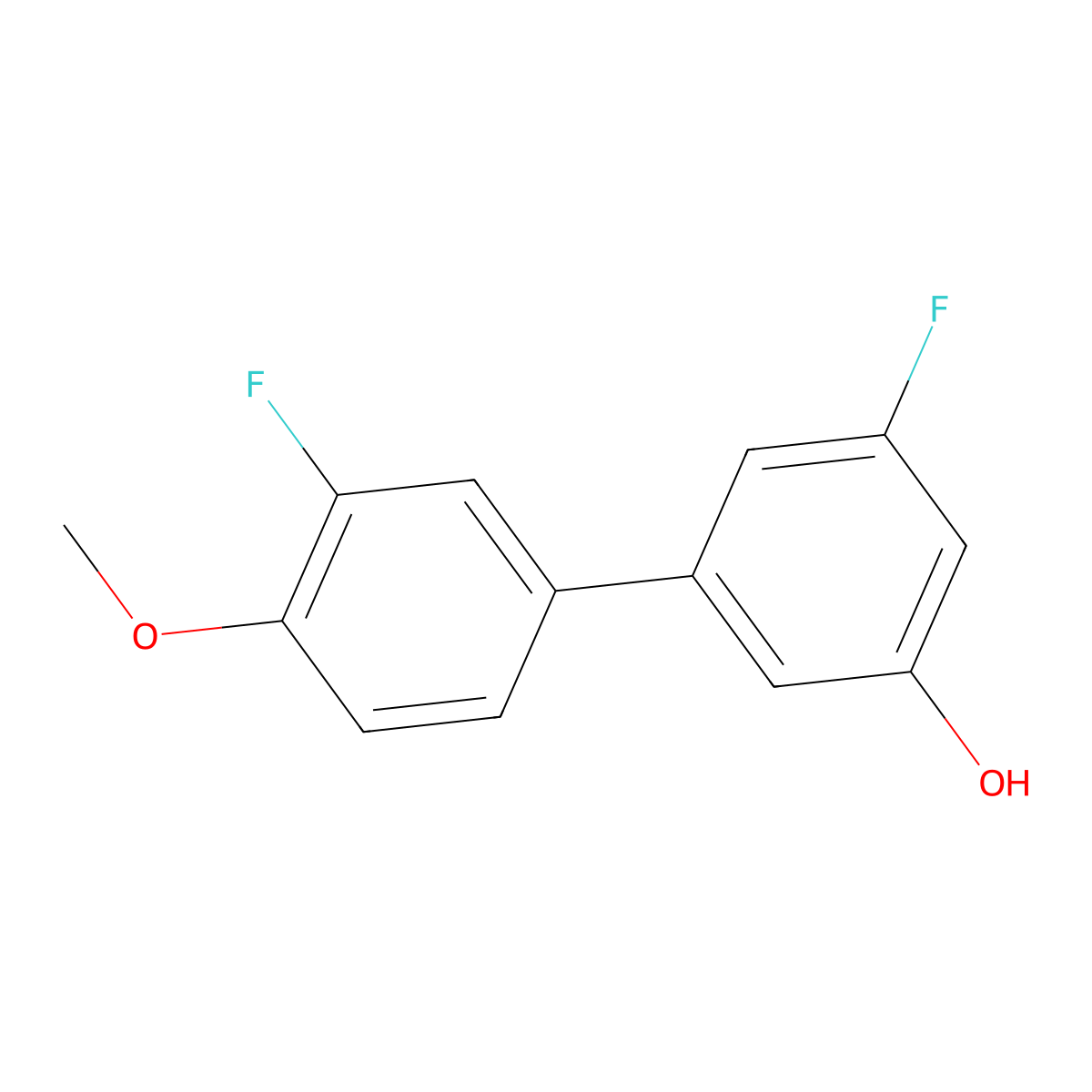3-Fluoro-5-(3-fluoro-4-methoxyphenyl)phenol molecular structure, CAS 1261992-97-5