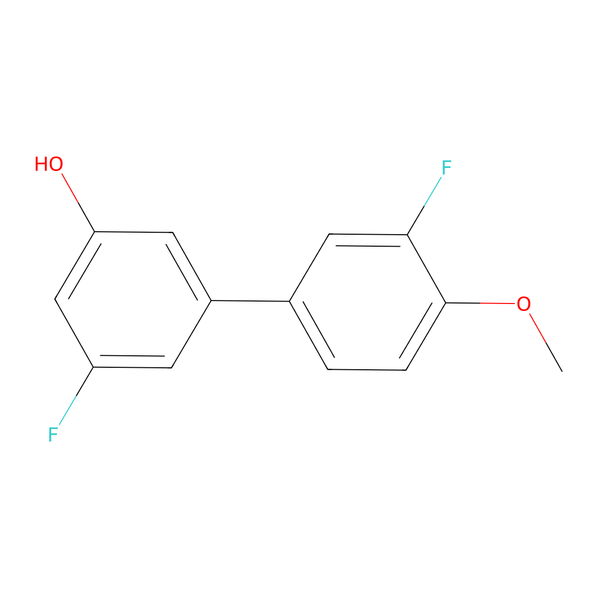 3-Fluoro-5-(3-fluoro-4-methoxyphenyl)phenol molecular structure, CAS 1261992-97-5