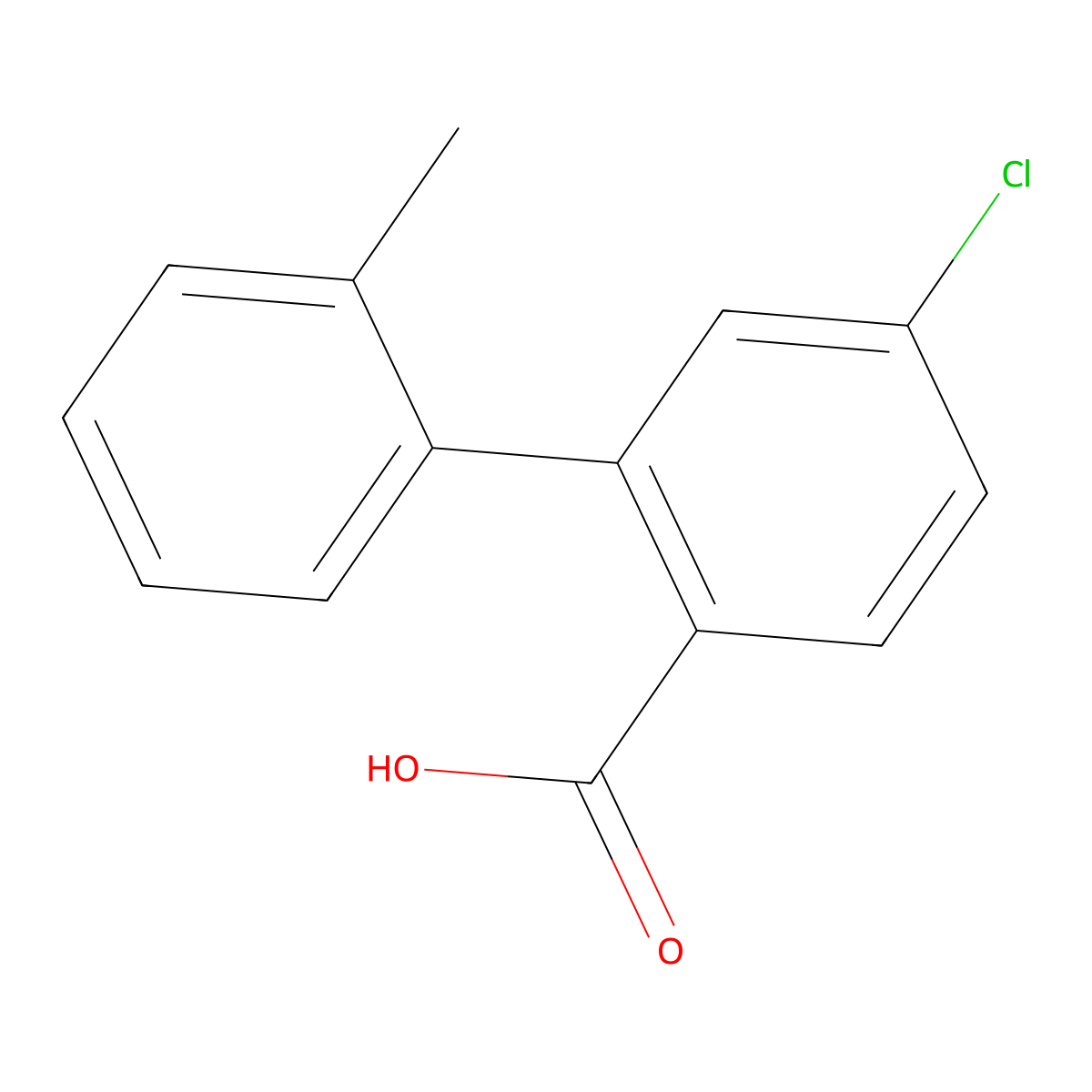4-Chloro-2-(2-methylphenyl)benzoic acid molecular structure, CAS 1261993-03-6