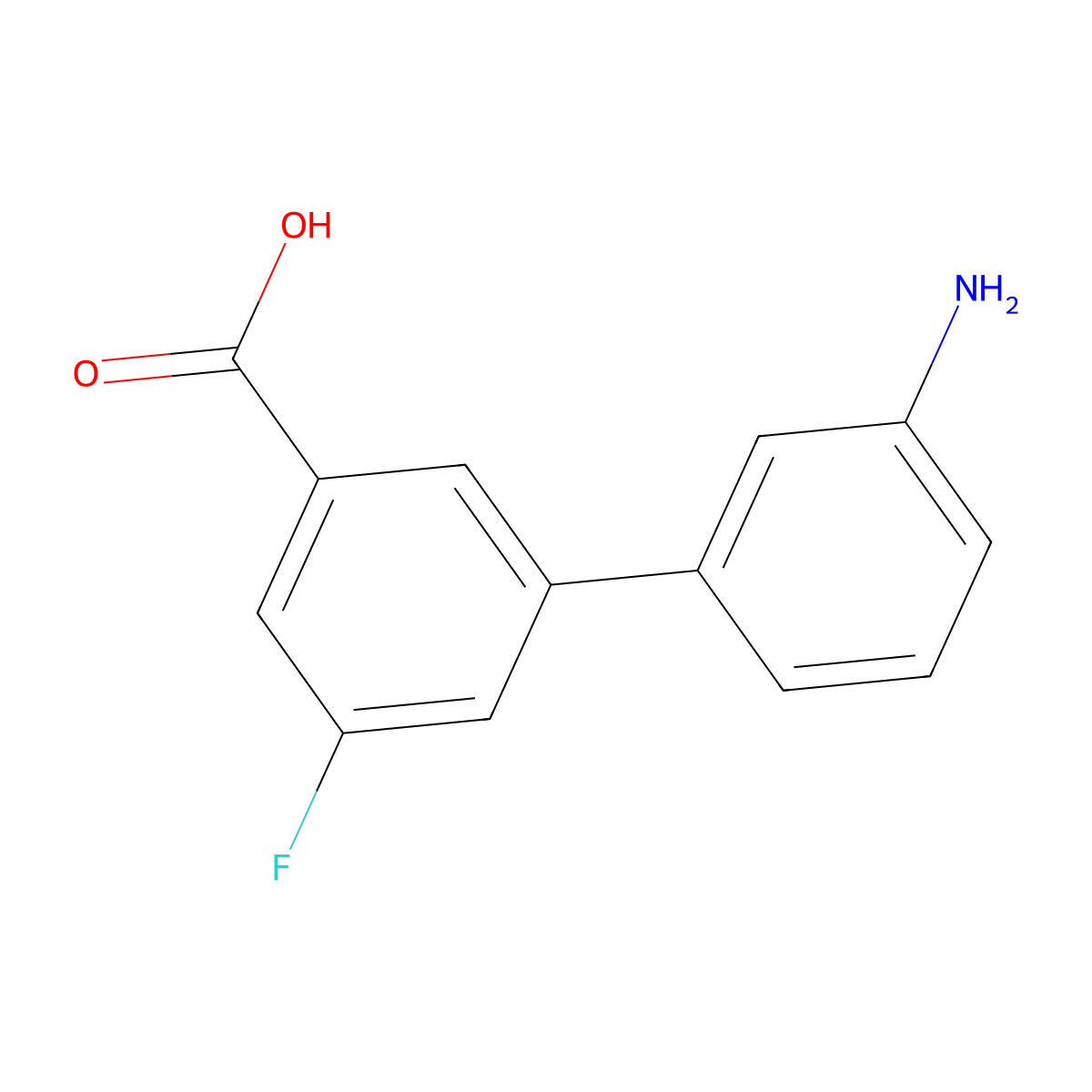 3-(3-Aminophenyl)-5-fluorobenzoic acid molecular structure, CAS 1261993-22-9