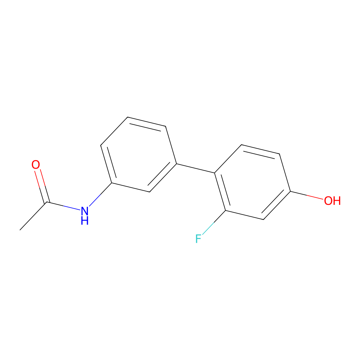 4-(3-Acetylaminophenyl)-3-fluorophenol molecular structure, CAS 1261993-37-6