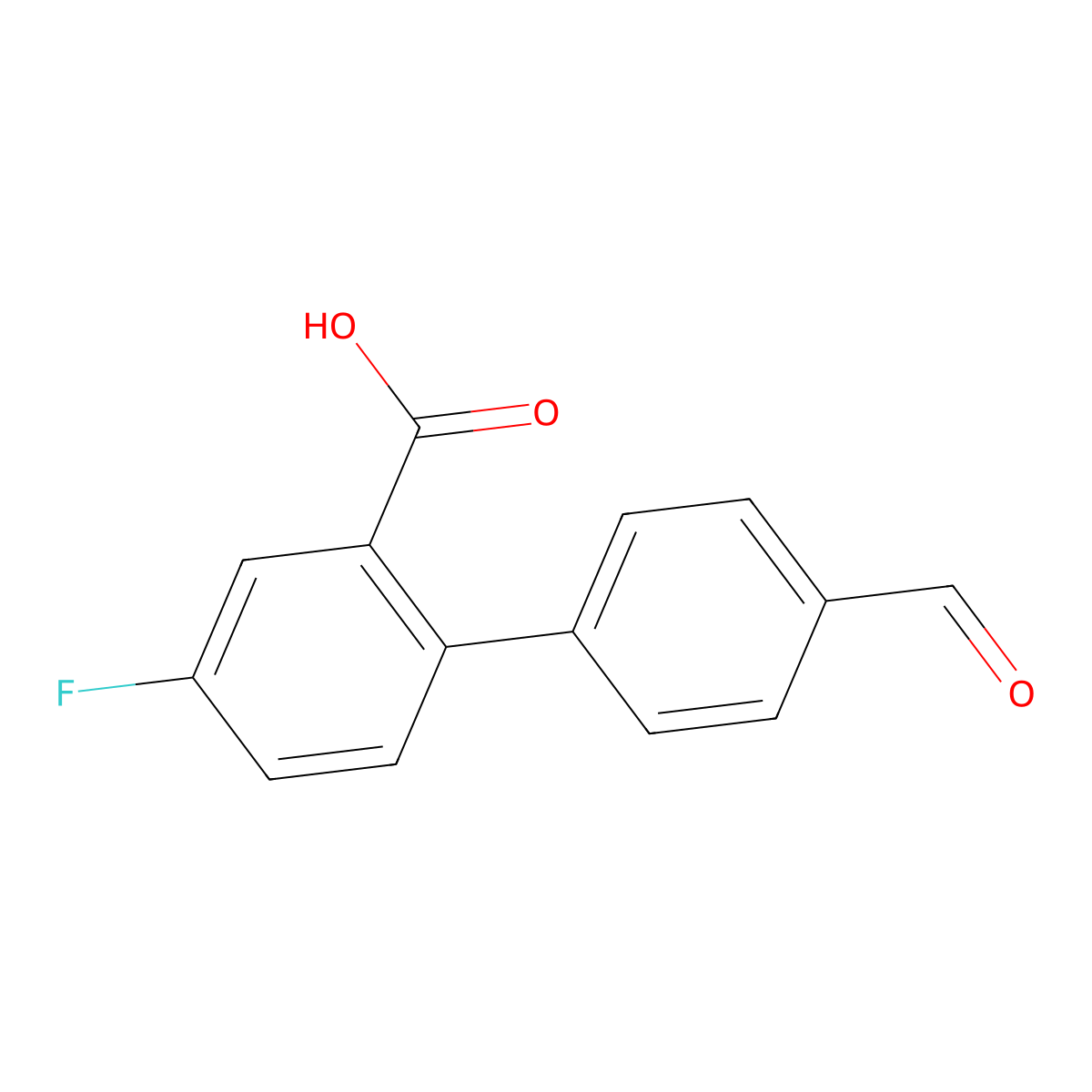 5-Fluoro-2-(4-formylphenyl)benzoic acid molecular structure, CAS 1261993-55-8
