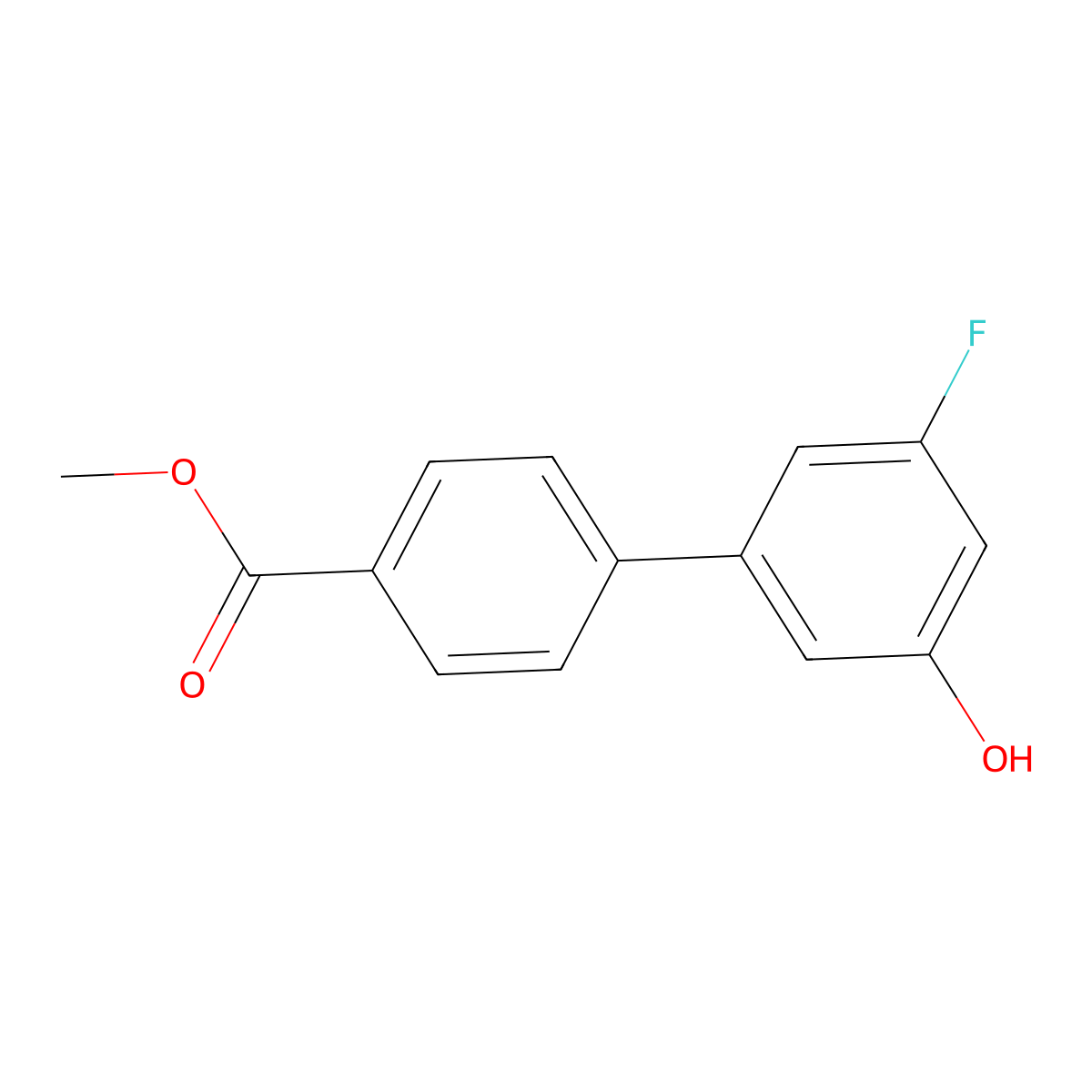 3-Fluoro-5-(4-methoxycarbonylphenyl)phenol molecular structure, CAS 1261993-56-9
