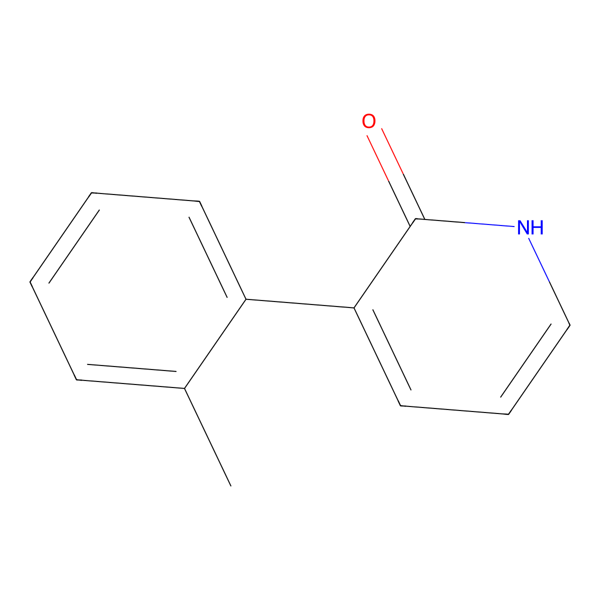 2-Hydroxy-3-(2-methylphenyl)pyridine molecular structure, CAS 1261993-59-2