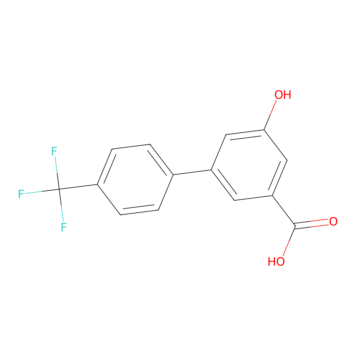 5-Hydroxy-3-(4-trifluoromethylphenyl)benzoic acid molecular structure, CAS 1261993-70-7