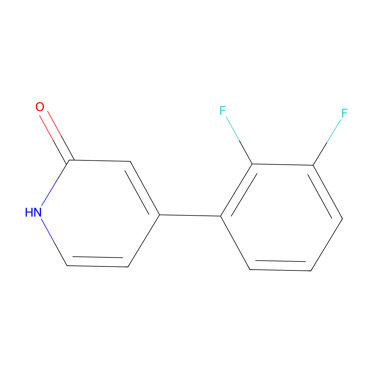 4-(2,3-Difluorophenyl)pyridin-2(1H)-one molecular structure, CAS 1261993-73-0