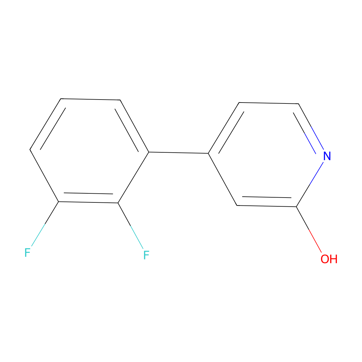 4-(2,3-Difluorophenyl)pyridin-2(1H)-one molecular structure, CAS 1261993-73-0
