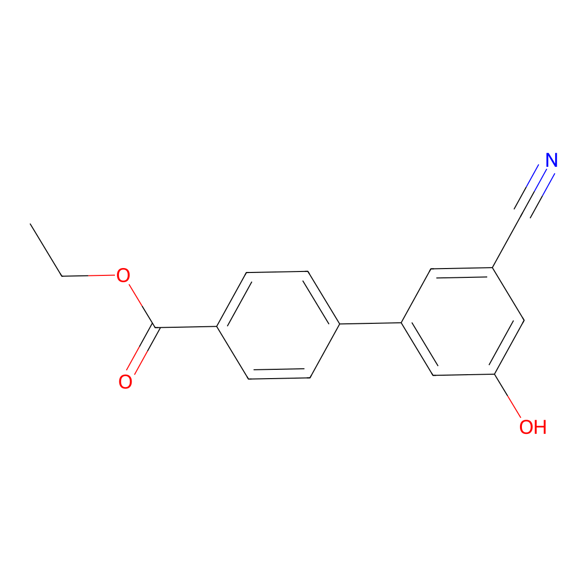 3-Cyano-5-(4-ethoxycarbonylphenyl)phenol molecular structure, CAS 1261994-15-3