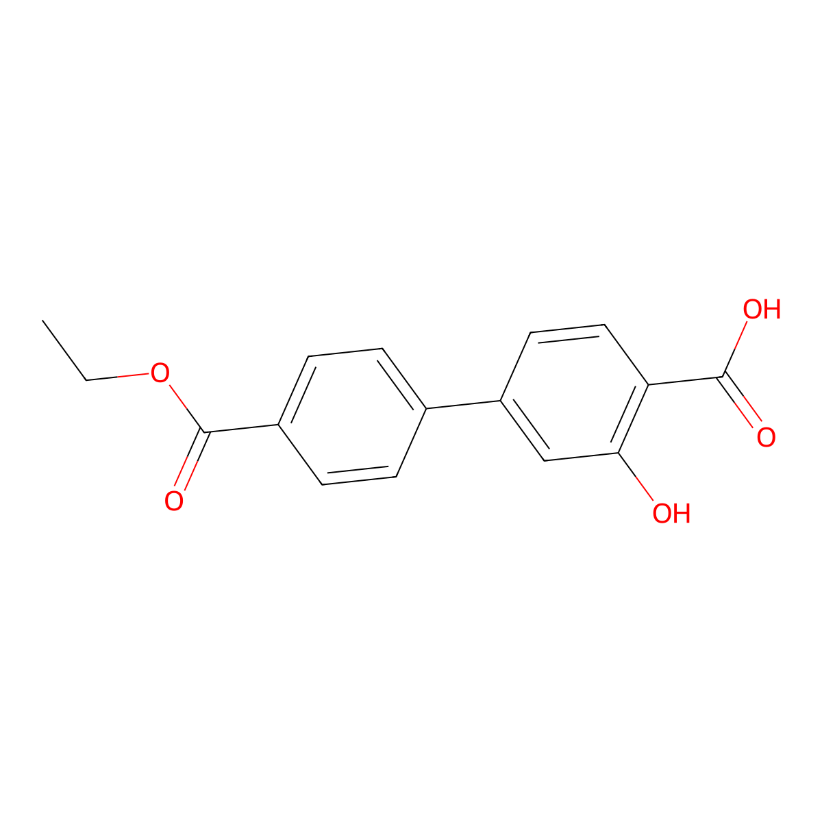 4-(4-Ethoxycarbonylphenyl)-2-hydroxybenzoic acid molecular structure, CAS 1261994-21-1
