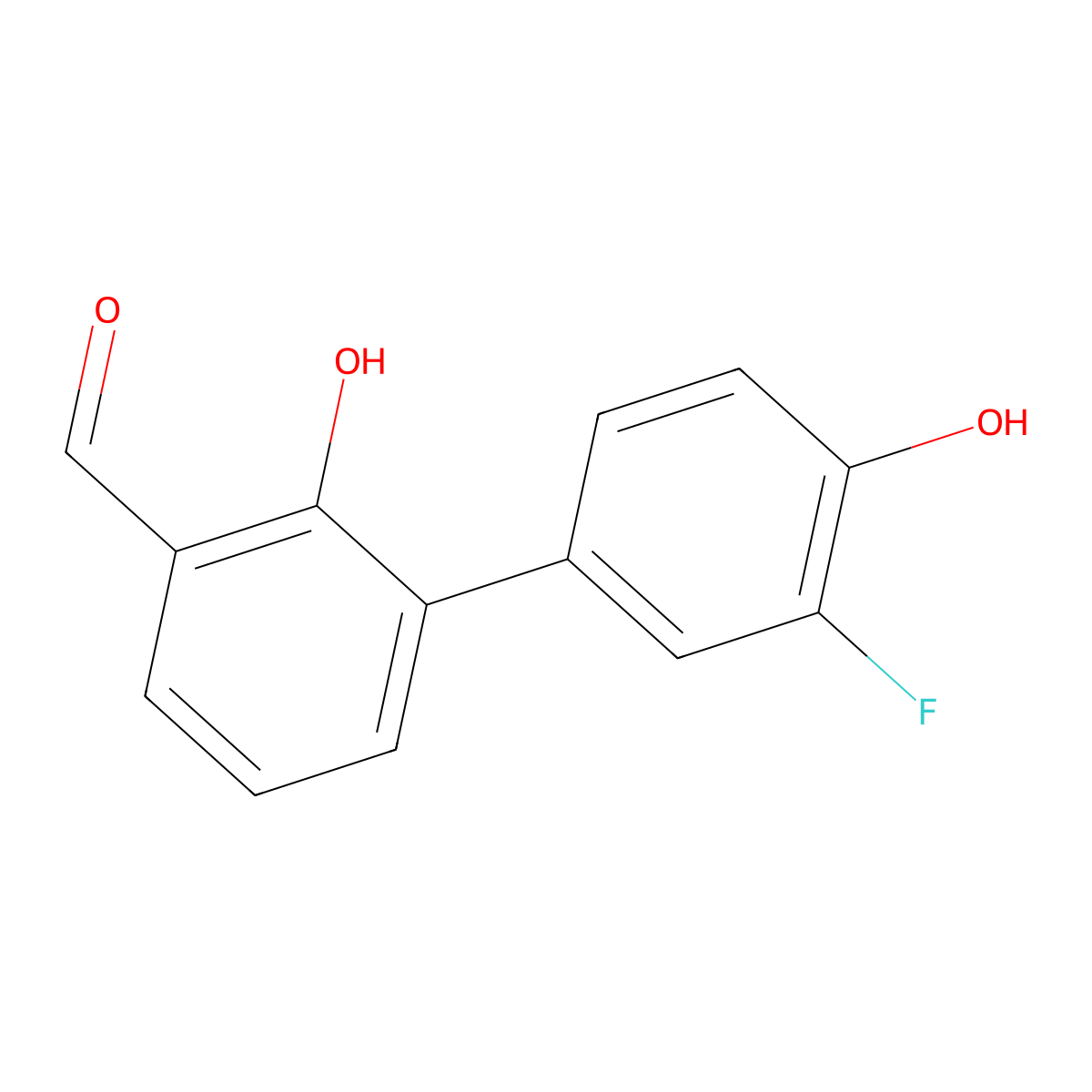 6-(3-Fluoro-4-hydroxyphenyl)-2-formylphenol molecular structure, CAS 1261994-48-2