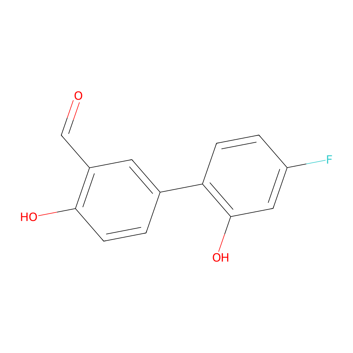 4-(4-Fluoro-2-hydroxyphenyl)-2-formylphenol molecular structure, CAS 1261994-70-0