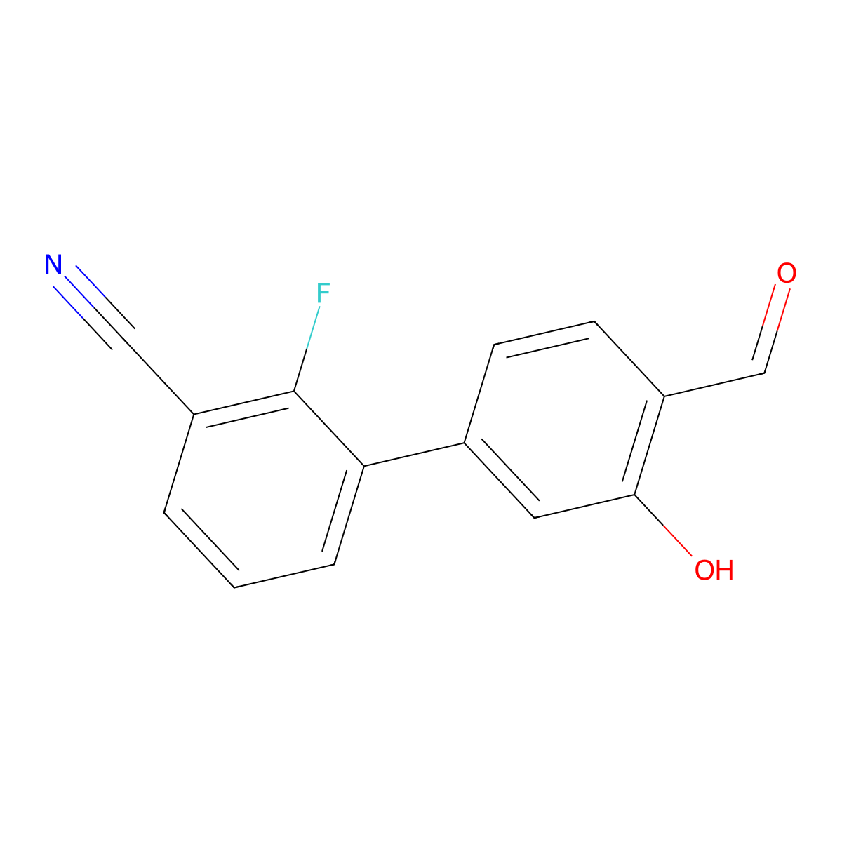 5-(3-Cyano-2-fluorophenyl)-2-formylphenol molecular structure, CAS 1261994-94-8