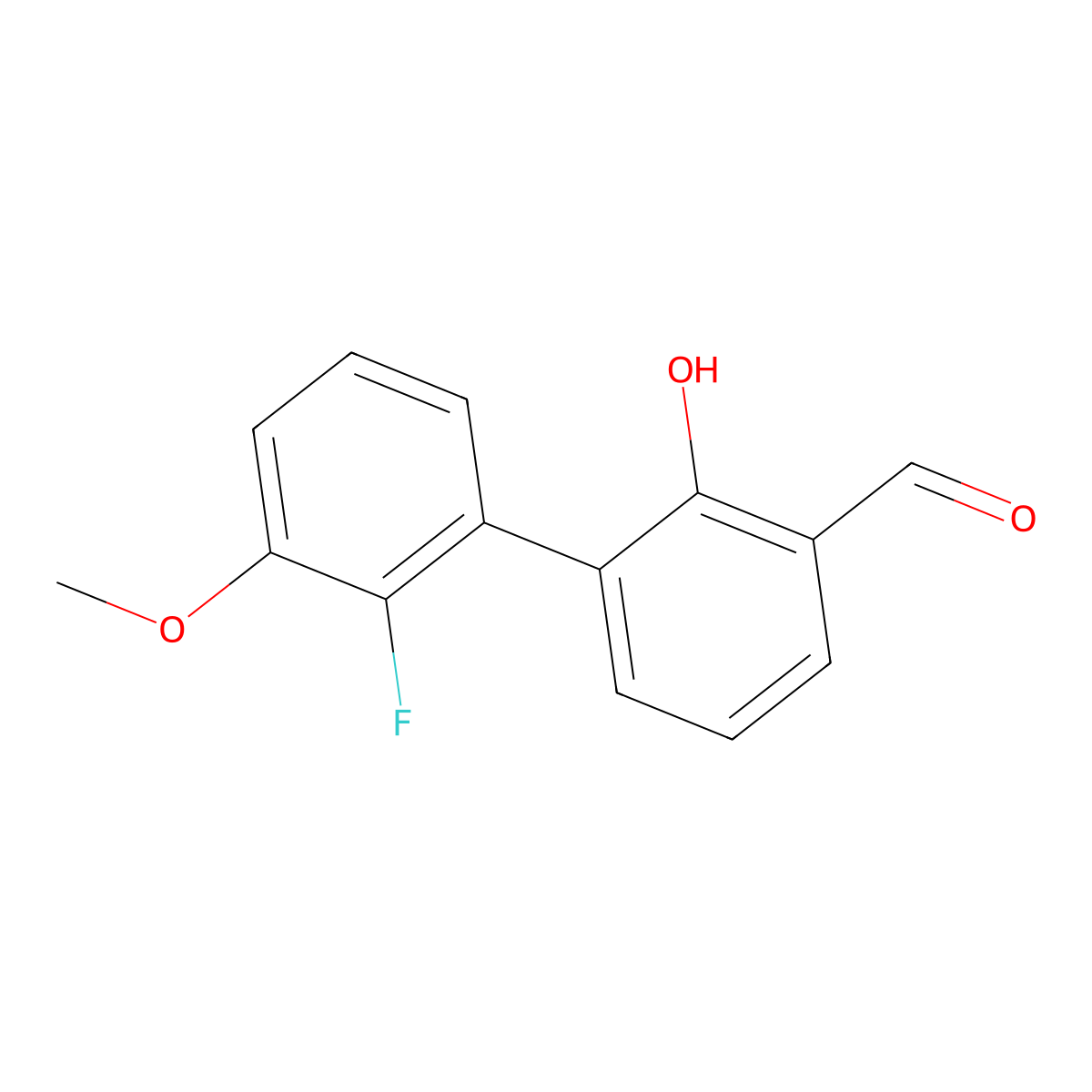 6-(2-Fluoro-3-methoxyphenyl)-2-formylphenol molecular structure, CAS 1261995-08-7