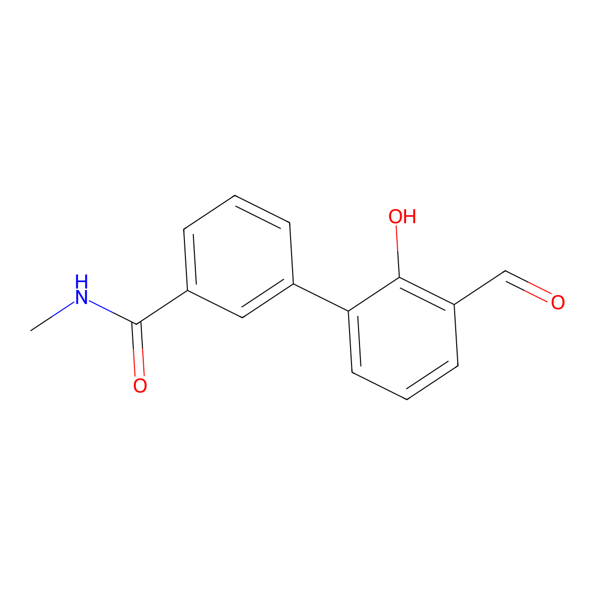 2-Formyl-6-[3-(N-methylaminocarbonyl)phenyl]phenol molecular structure, CAS 1261995-31-6