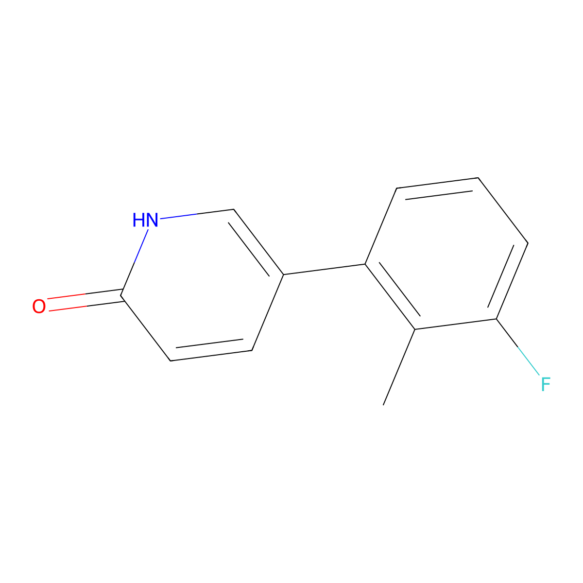 5-(3-Fluoro-2-methylphenyl)-2-hydroxypyridine molecular structure, CAS 1261995-46-3