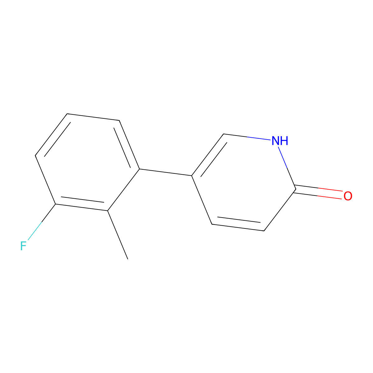 5-(3-Fluoro-2-methylphenyl)-2-hydroxypyridine molecular structure, CAS 1261995-46-3