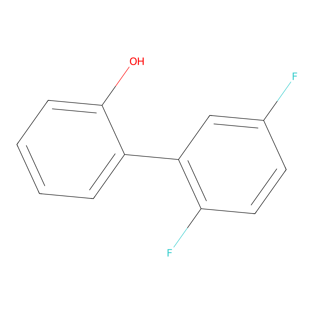 2-(2,5-Difluorophenyl)phenol molecular structure, CAS 1261995-53-2