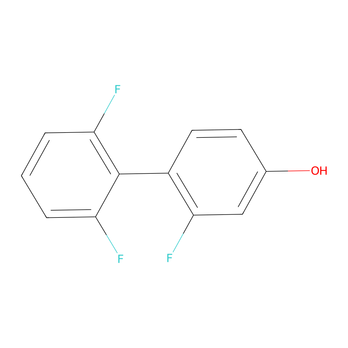 2,2',6'-Trifluoro[1,1'-biphenyl]-4-ol molecular structure, CAS 1261995-82-7