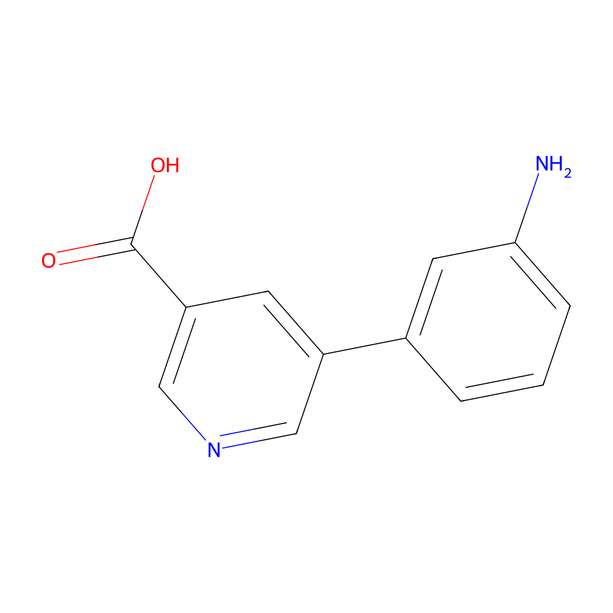 5-(3-Aminophenyl)nicotinic acid molecular structure, CAS 1261995-87-2