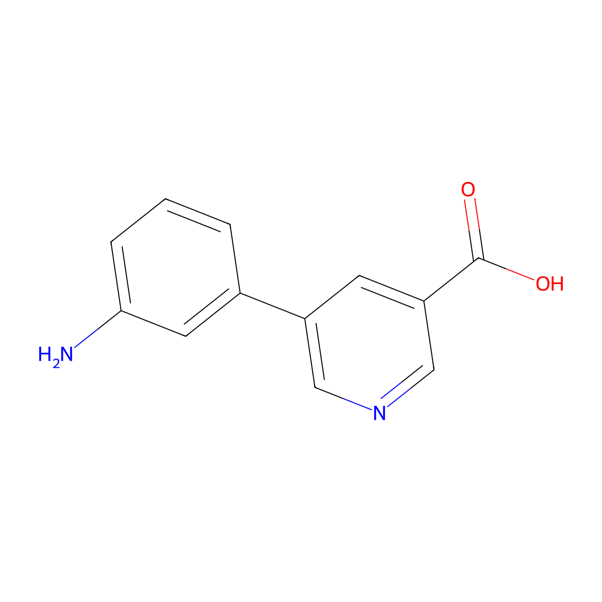 5-(3-Aminophenyl)nicotinic acid molecular structure, CAS 1261995-87-2