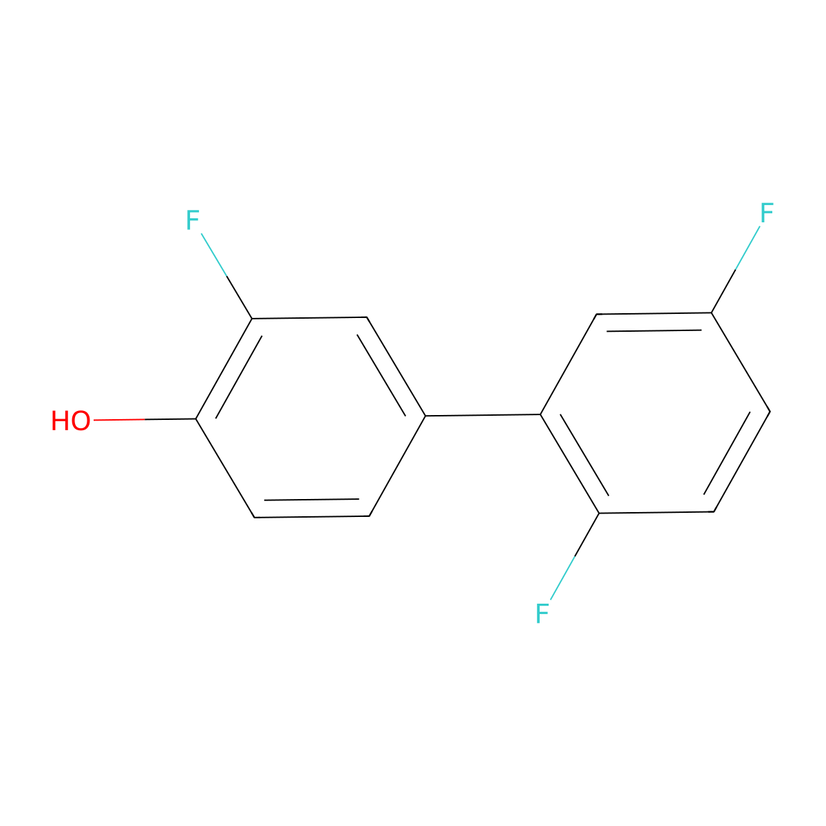 4-(2,5-Difluorophenyl)-2-fluorophenol molecular structure, CAS 1261995-92-9