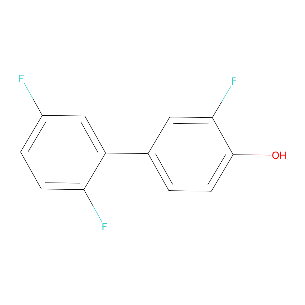 4-(2,5-Difluorophenyl)-2-fluorophenol molecular structure, CAS 1261995-92-9
