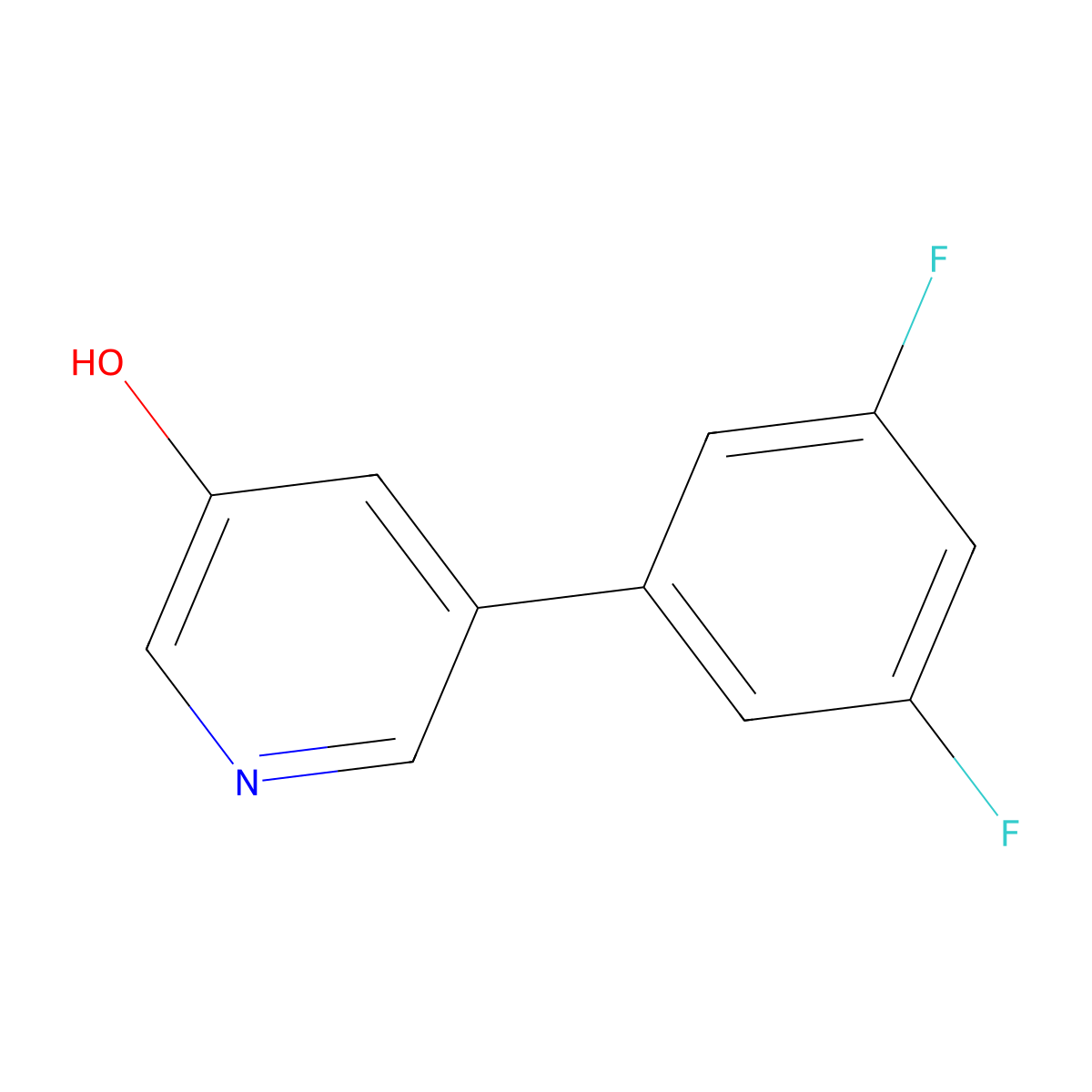 5-(3,5-Difluorophenyl)pyridin-3-ol molecular structure, CAS 1261995-95-2