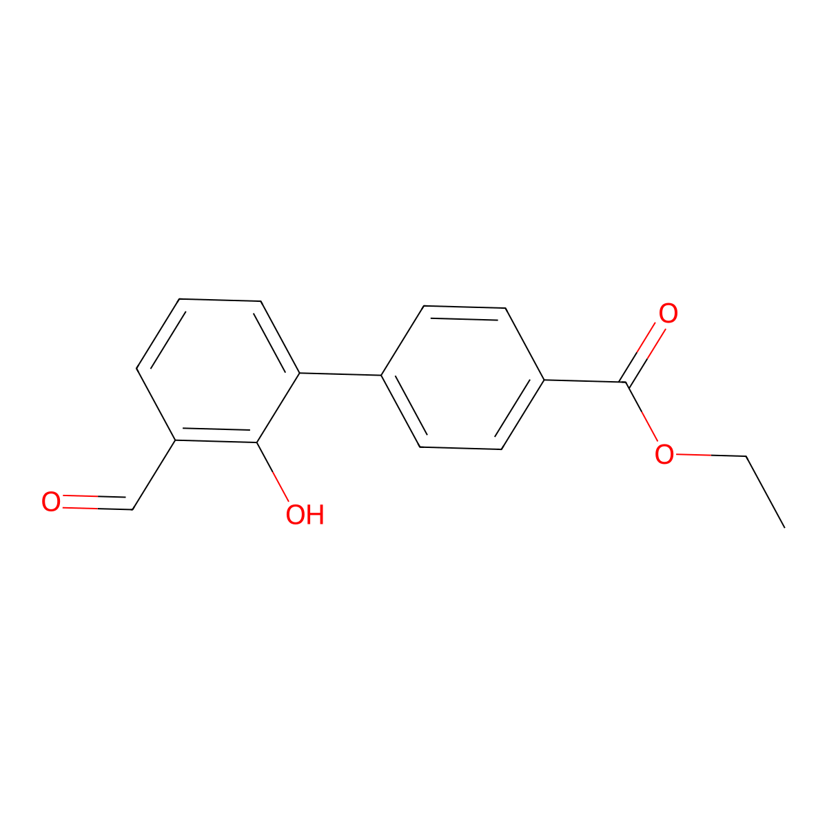 6-(4-Ethoxycarbonylphenyl)-2-formylphenol molecular structure, CAS 1261995-97-4