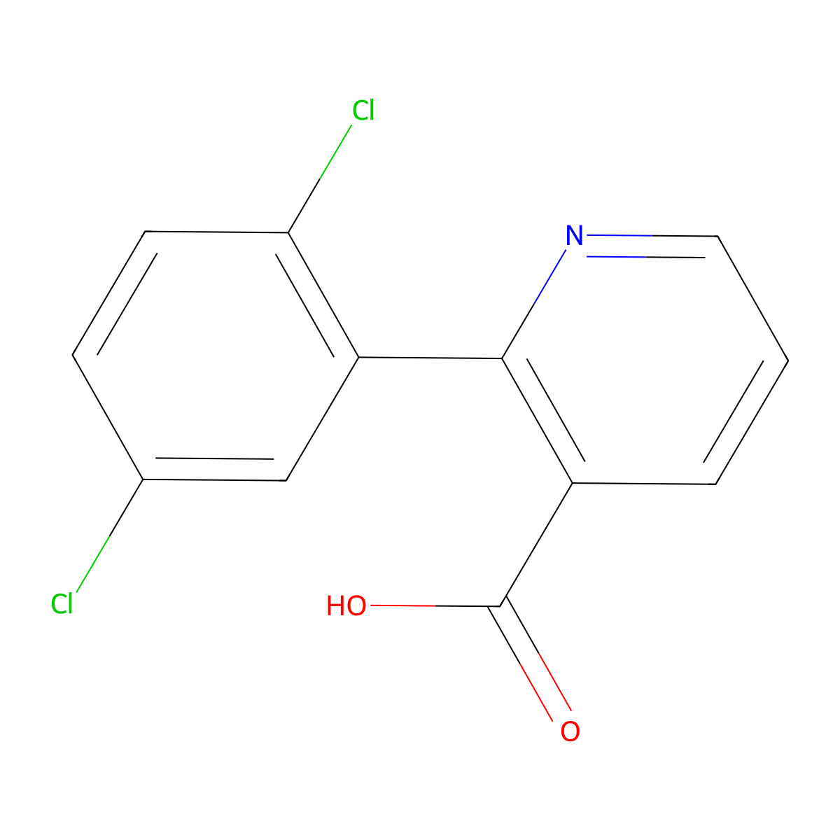 2-(2,5-Dichlorophenyl)nicotinic acid molecular structure, CAS 1261996-02-4