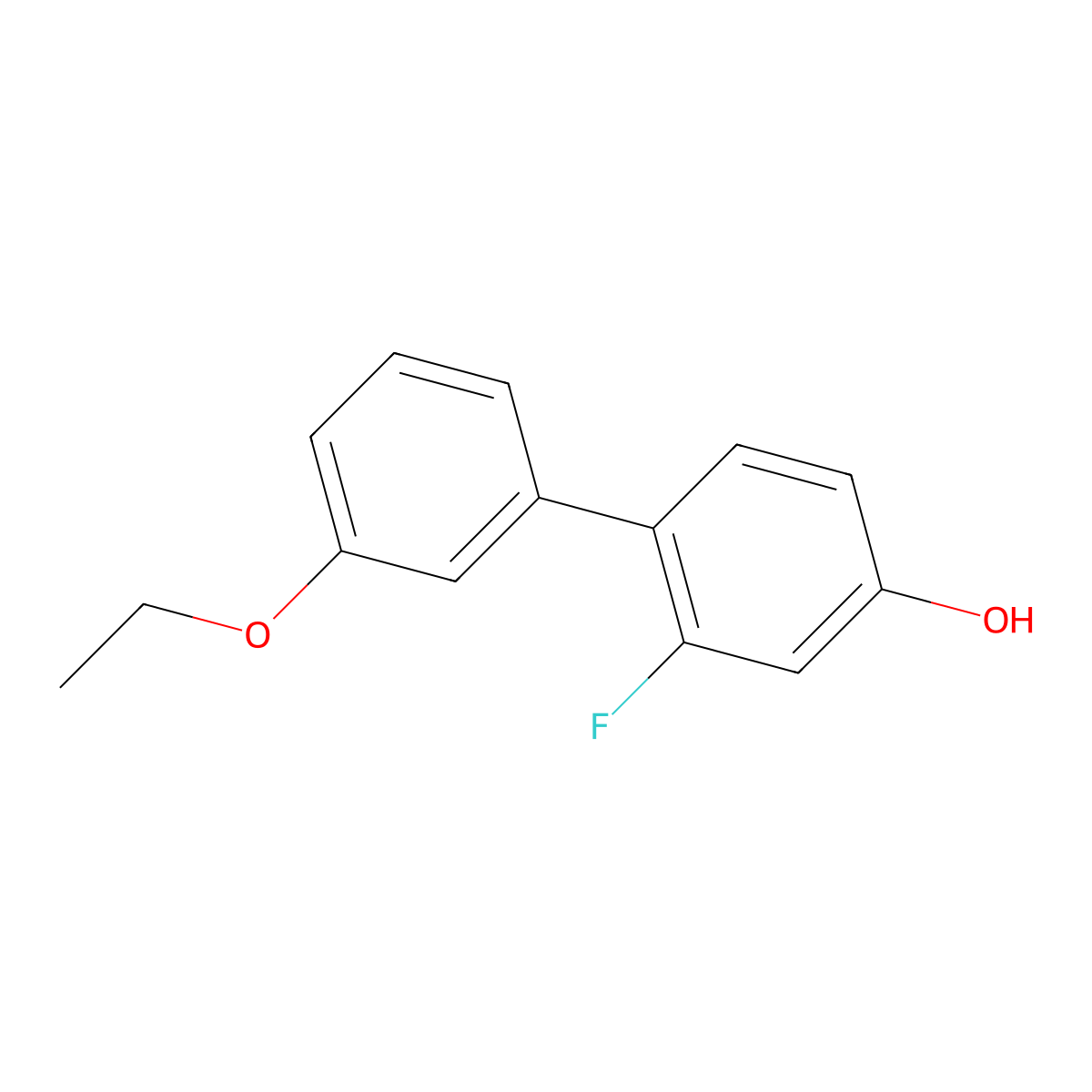 4-(3-Ethoxyphenyl)-3-fluorophenol molecular structure, CAS 1261996-04-6