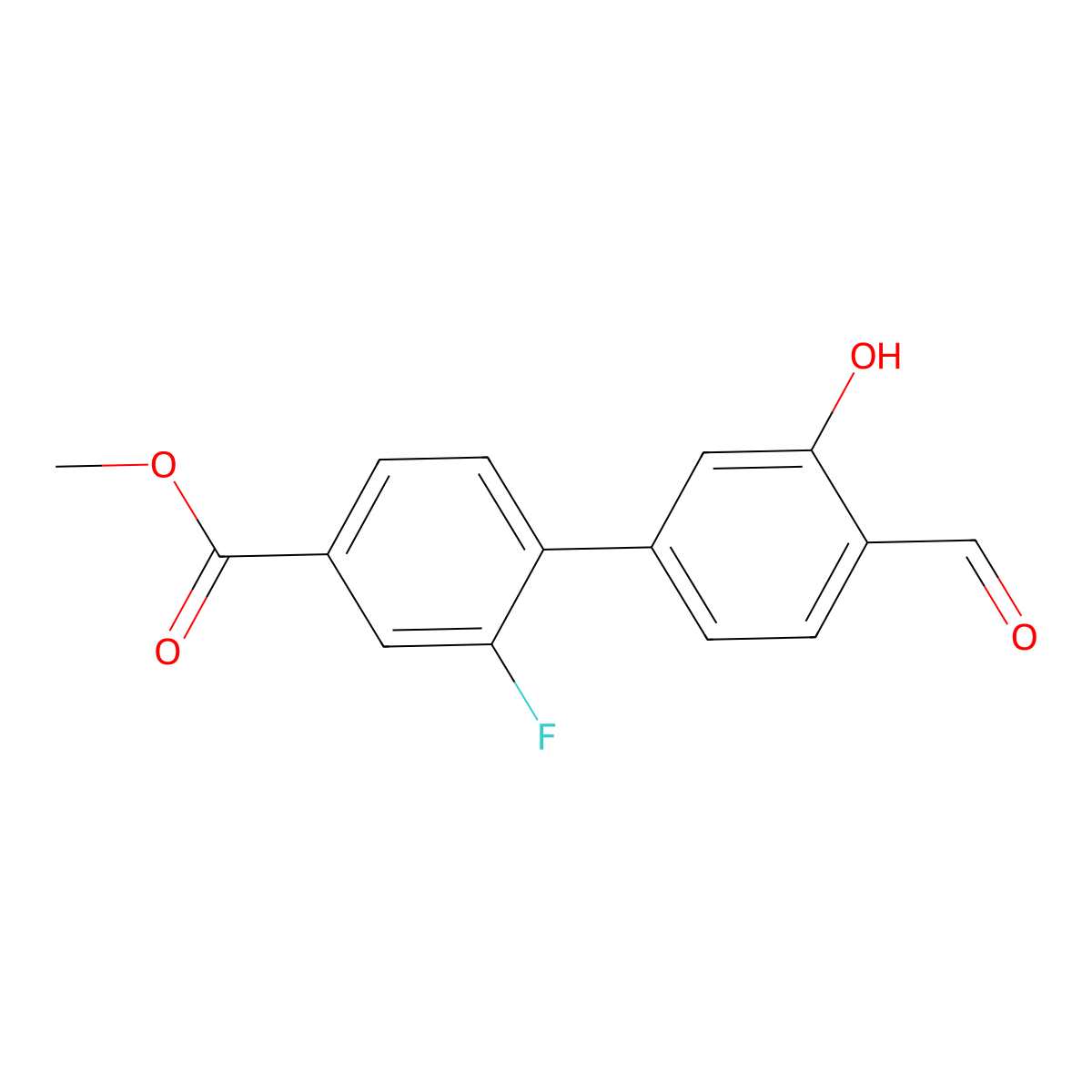 5-(2-Fluoro-4-methoxycarbonylphenyl)-2-formylphenol molecular structure, CAS 1261996-06-8