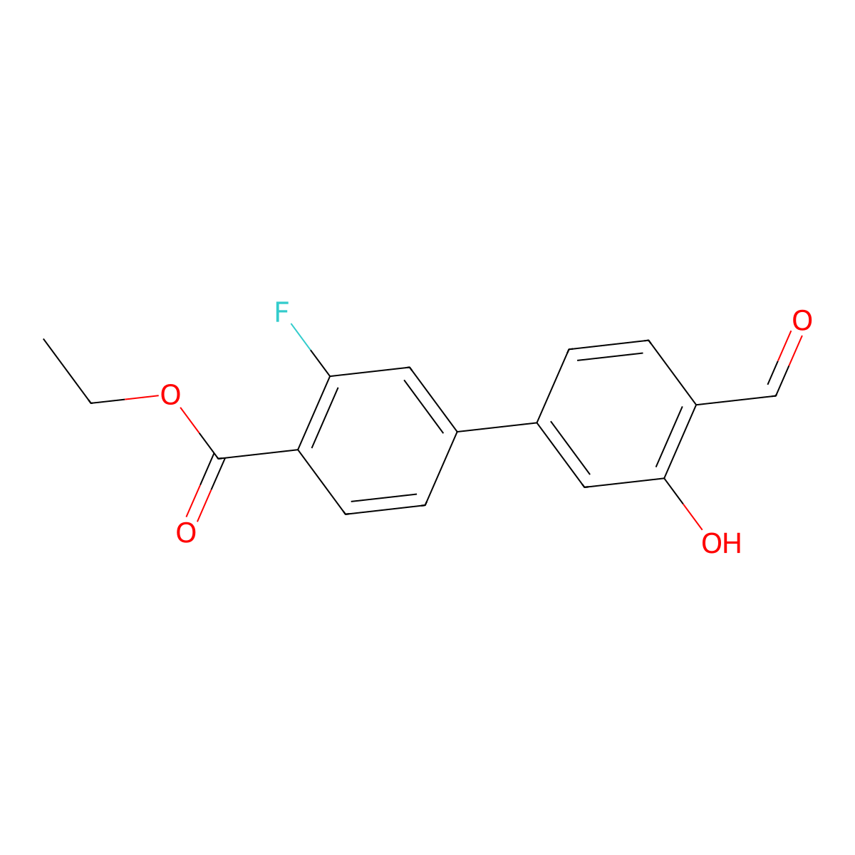 5-[4-(Ethoxycarbonyl)-3-fluorophenyl]-2-formylphenol molecular structure, CAS 1261996-17-1