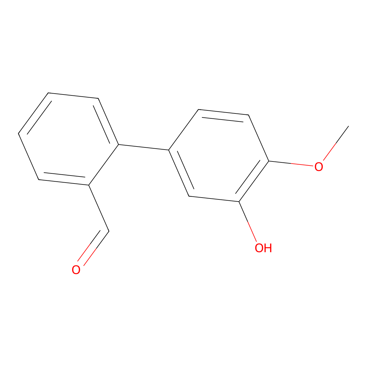 5-(2-Formylphenyl)-2-methoxyphenol molecular structure, CAS 1261996-25-1