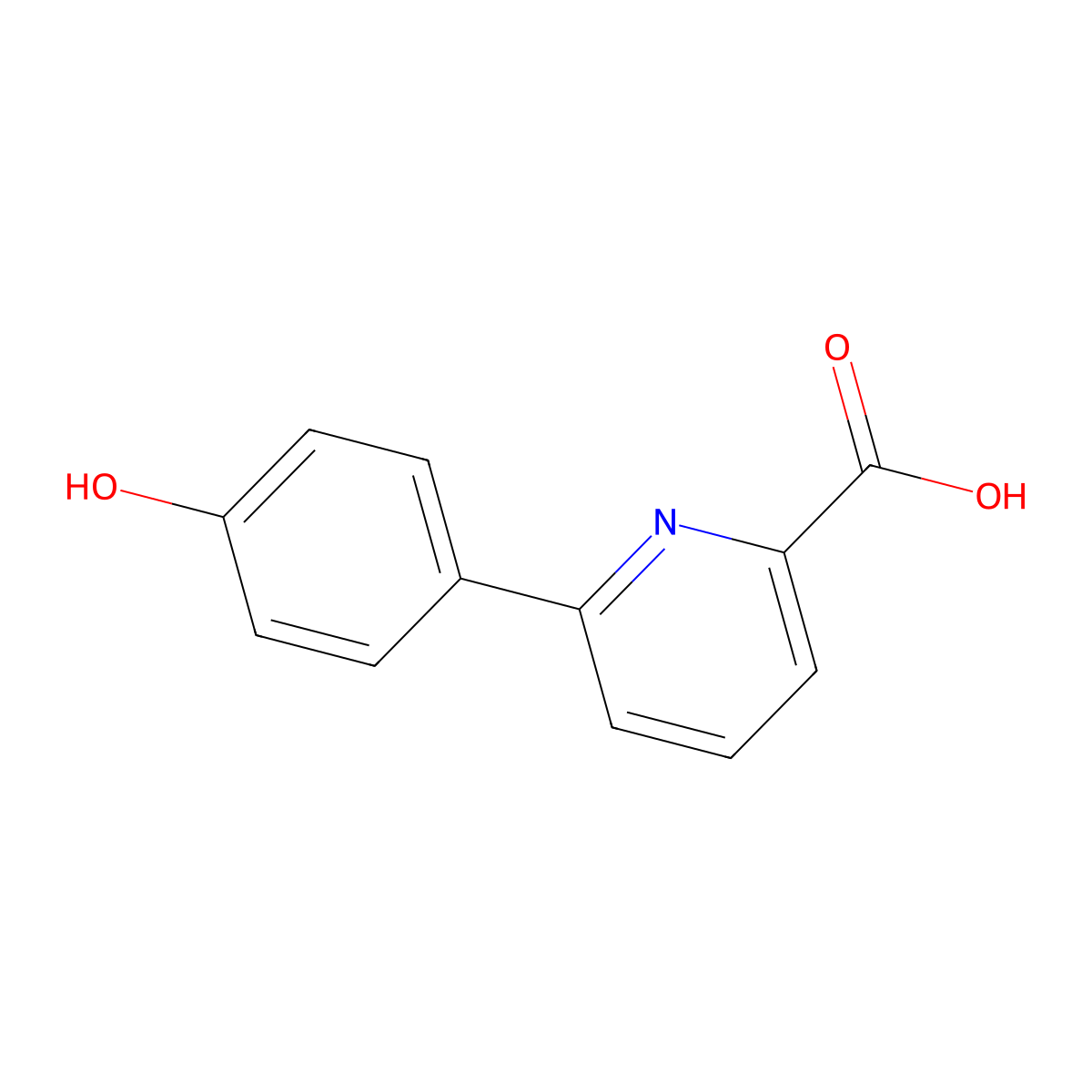 6-(4-Hydroxyphenyl)picolinic acid molecular structure, CAS 1261996-27-3