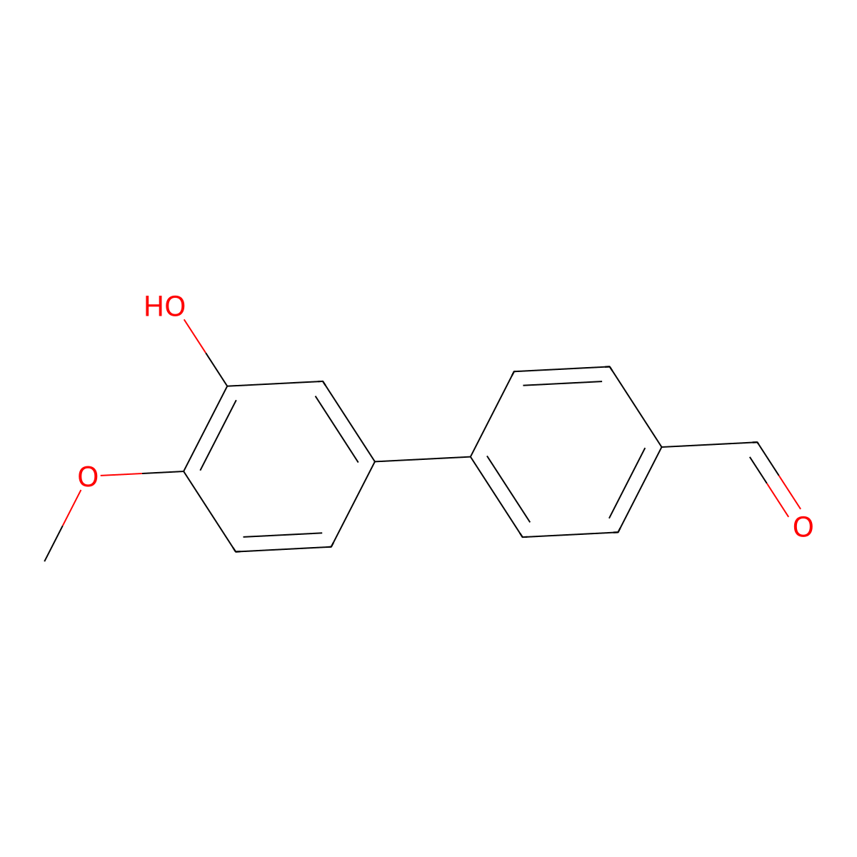 5-(4-Formylphenyl)-2-methoxyphenol molecular structure, CAS 1261996-38-6