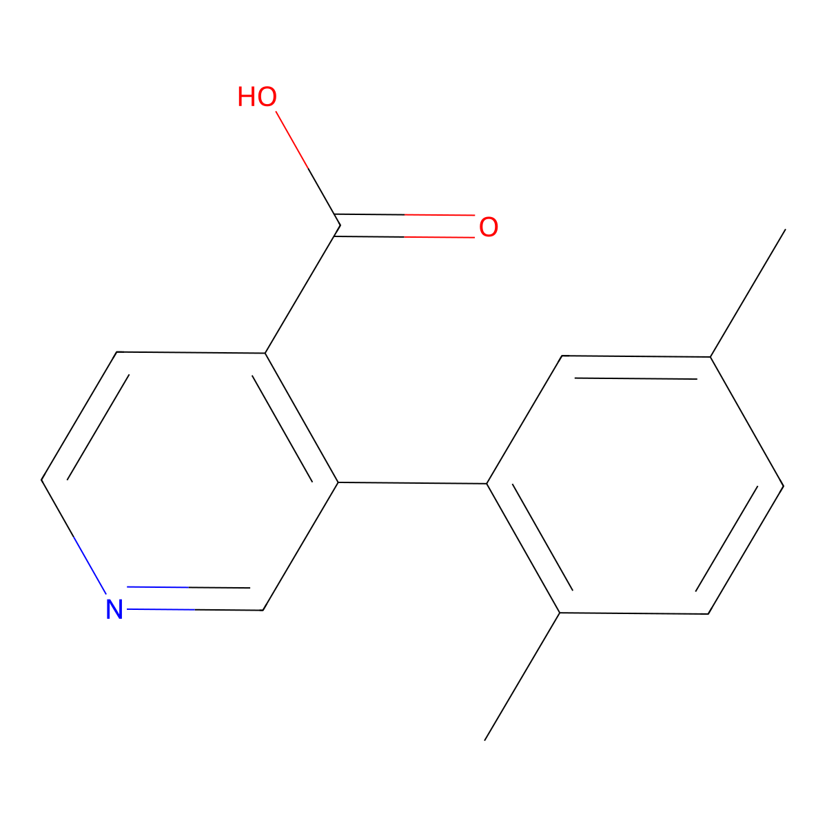 3-(2,5-Dimethylphenyl)isonicotinic acid molecular structure, CAS 1261996-43-3