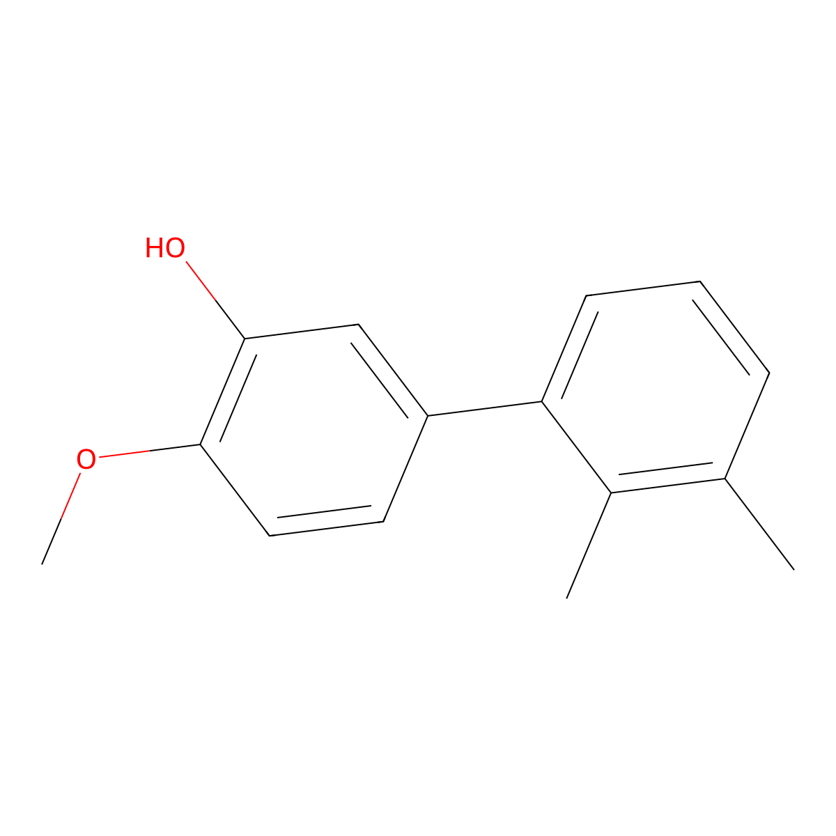 5-(2,3-Dimethylphenyl)-2-methoxyphenol molecular structure, CAS 1261996-52-4