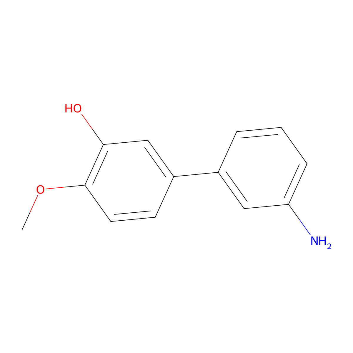 5-(3-Aminophenyl)-2-methoxyphenol molecular structure, CAS 1261996-67-1