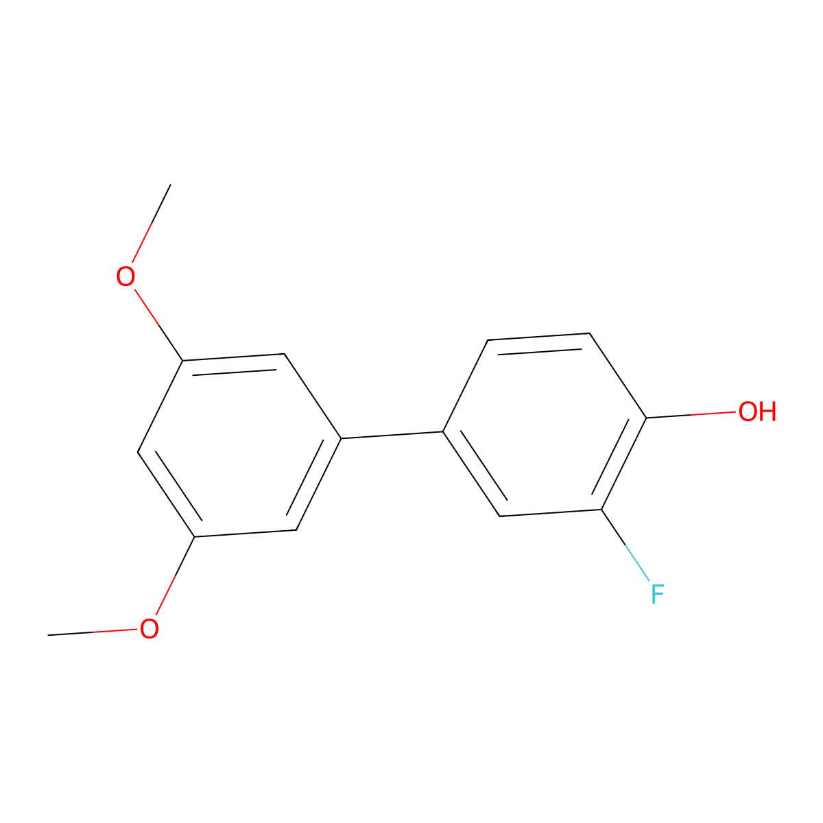 4-(3,5-Dimethoxyphenyl)-2-fluorophenol molecular structure, CAS 1261996-68-2
