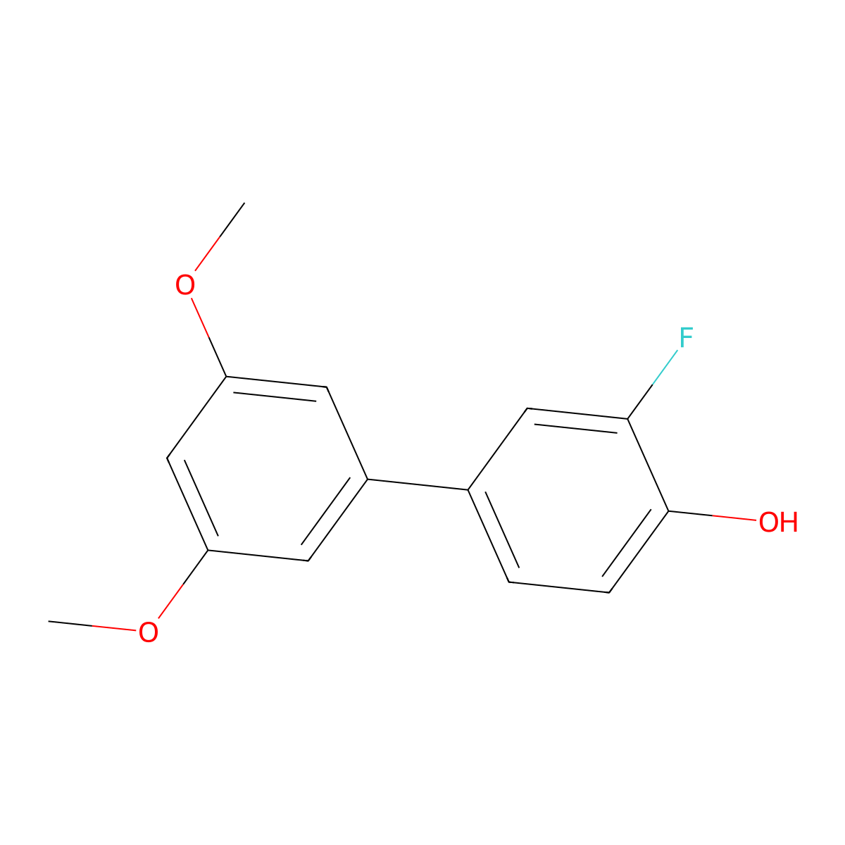 4-(3,5-Dimethoxyphenyl)-2-fluorophenol molecular structure, CAS 1261996-68-2