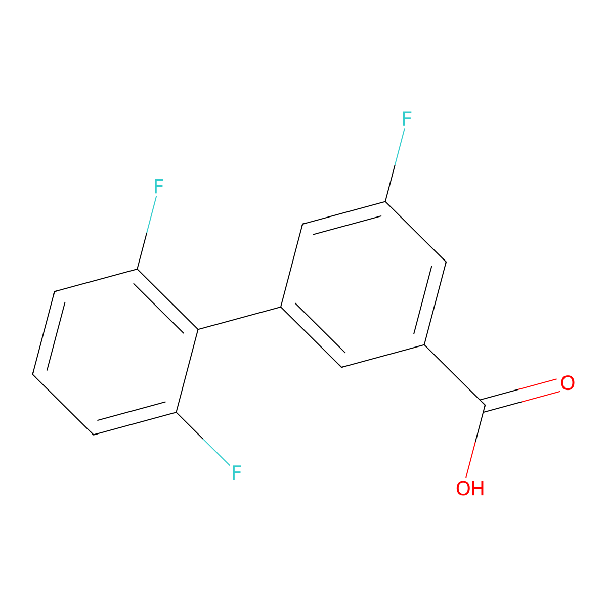 3-(2,6-Difluorophenyl)-5-fluorobenzoic acid molecular structure, CAS 1261996-71-7