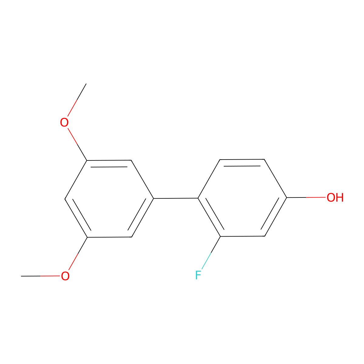 4-(3,5-Dimethoxyphenyl)-3-fluorophenol molecular structure, CAS 1261996-77-3