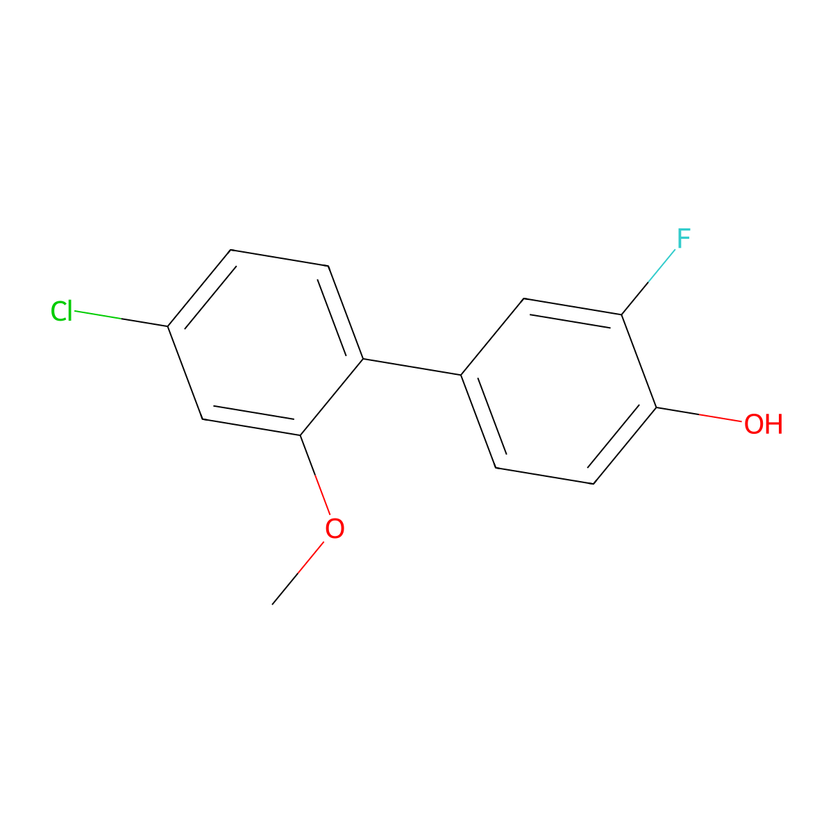 4-(4-Chloro-2-methoxyphenyl)-2-fluorophenol molecular structure, CAS 1261997-00-5