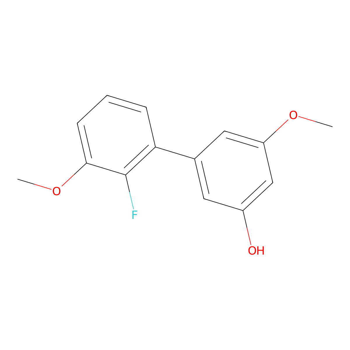 2'-Fluoro-3',5-dimethoxy[1,1'-biphenyl]-3-ol molecular structure, CAS 1261997-06-1