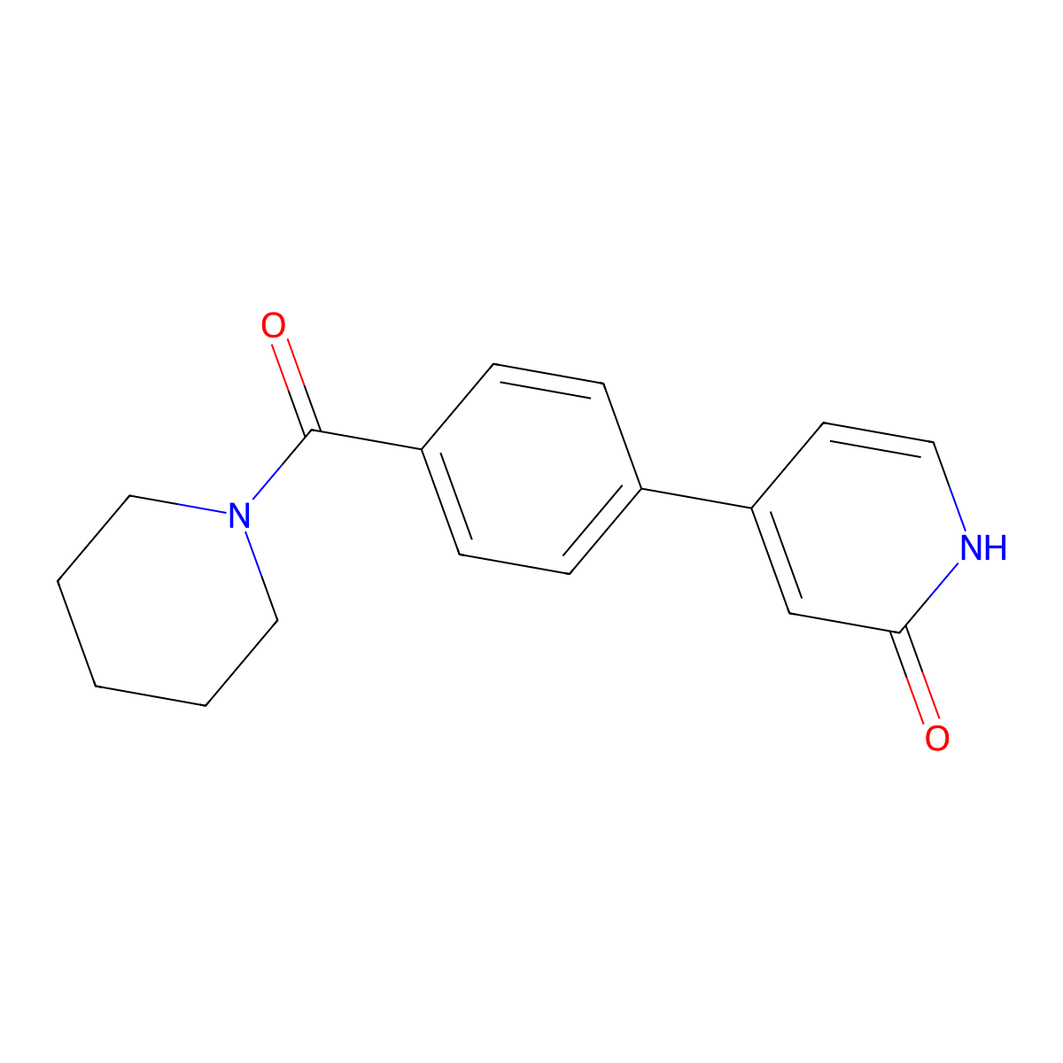 2-Hydroxy-4-[4-(piperidine-1-carbonyl)phenyl]pyridine molecular structure, CAS 1261997-18-5