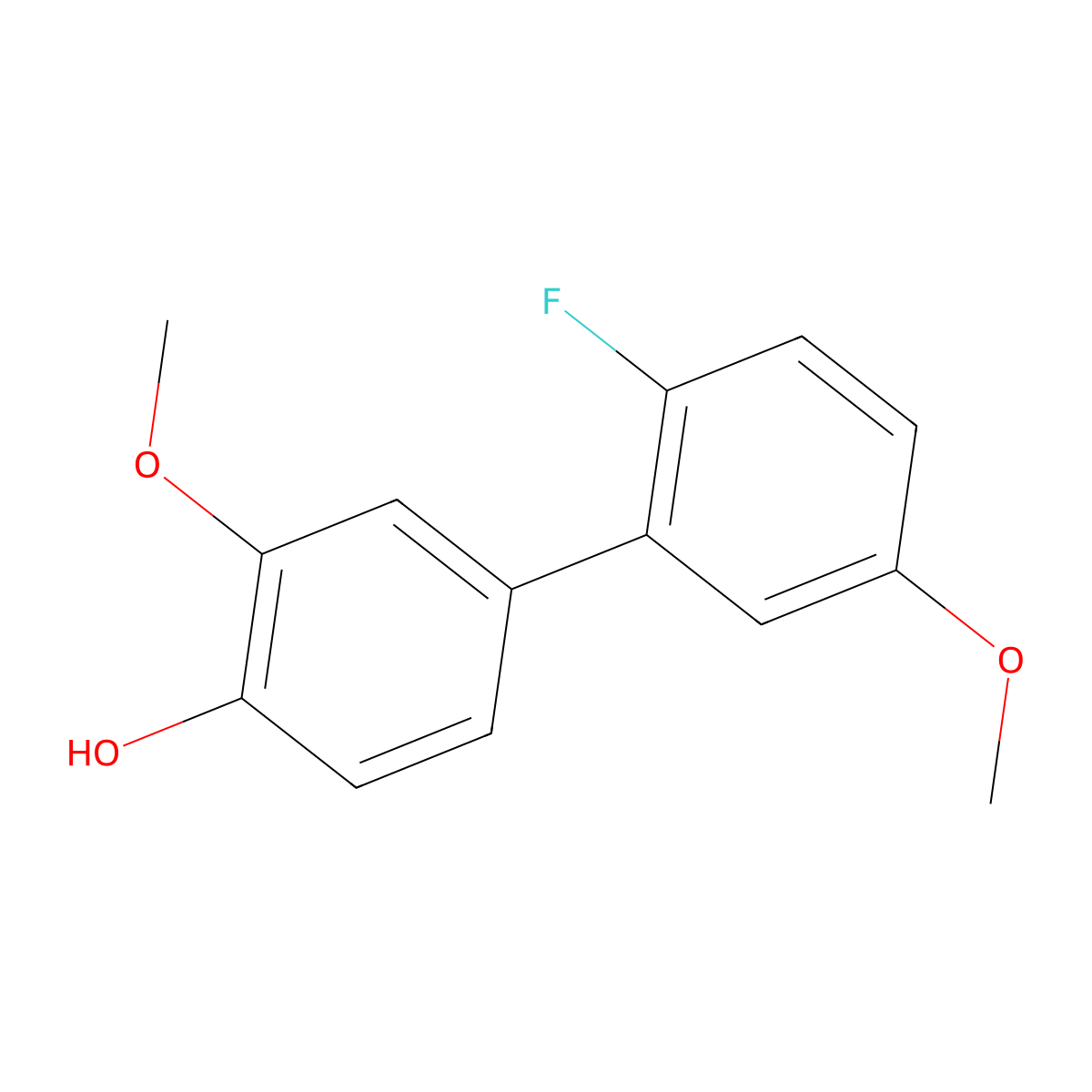 4-(2-Fluoro-5-methoxyphenyl)-2-methoxyphenol molecular structure, CAS 1261997-21-0