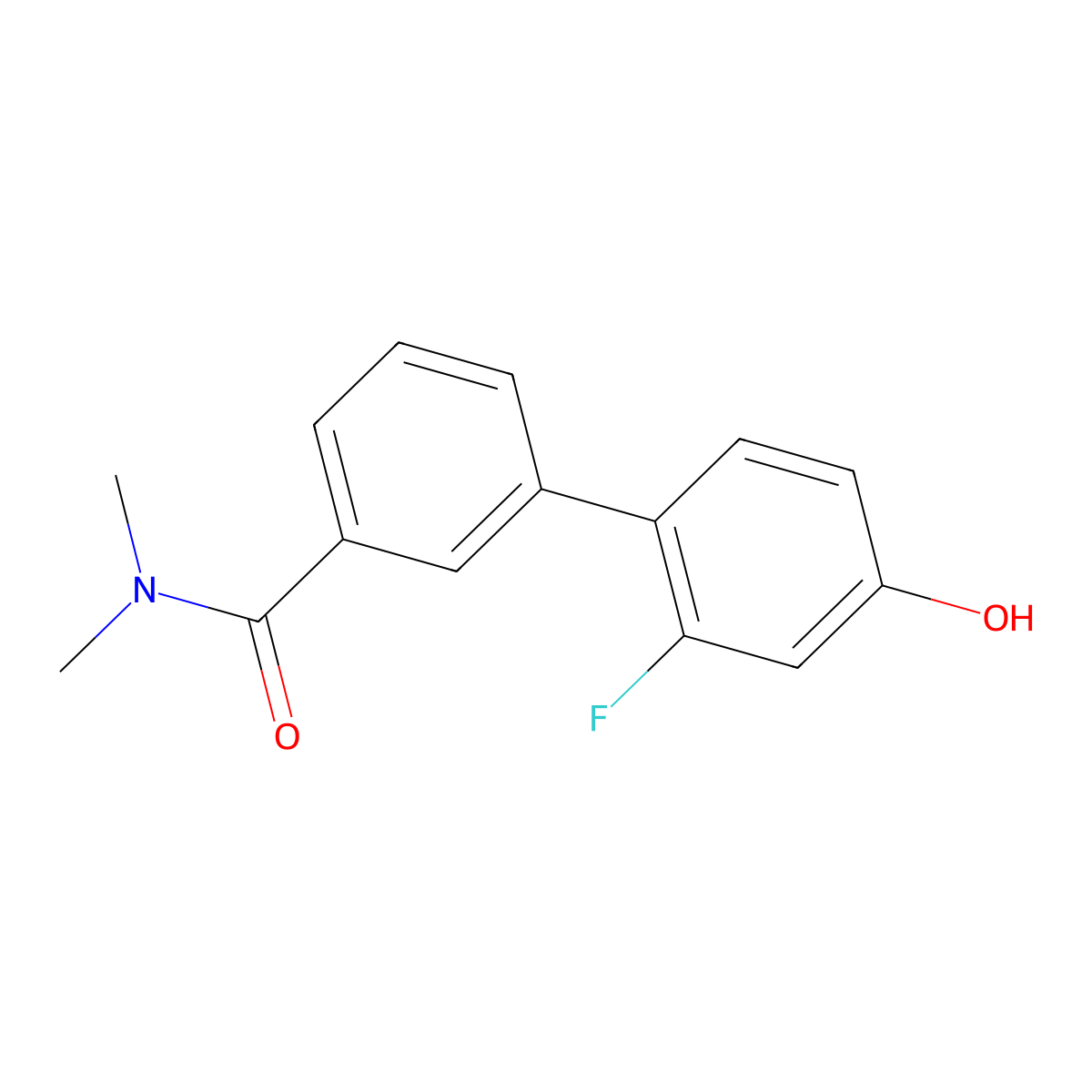 4-[3-(N,N-Dimethylaminocarbonyl)phenyl]-3-fluorophenol molecular structure, CAS 1261997-26-5