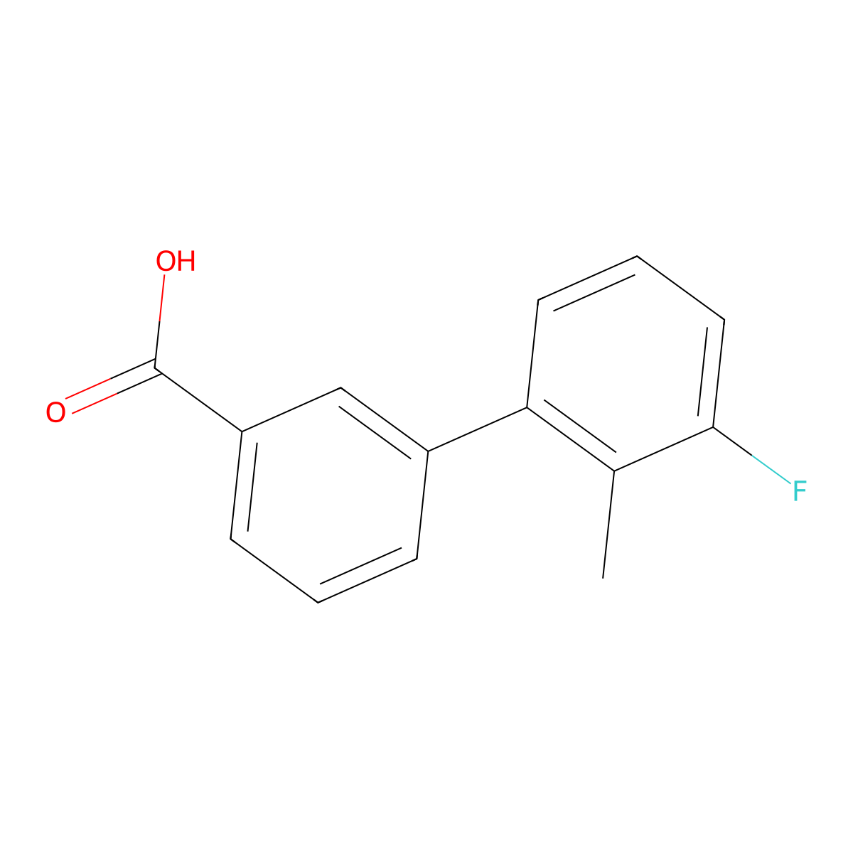 3-(3-Fluoro-2-methylphenyl)benzoic acid molecular structure, CAS 1261997-27-6