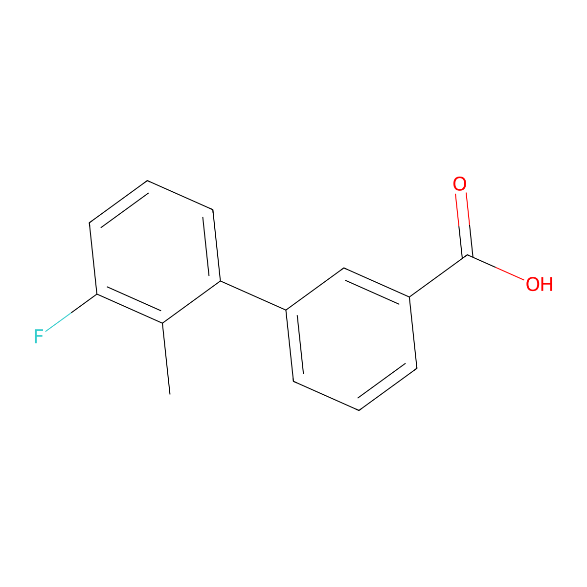 3-(3-Fluoro-2-methylphenyl)benzoic acid molecular structure, CAS 1261997-27-6